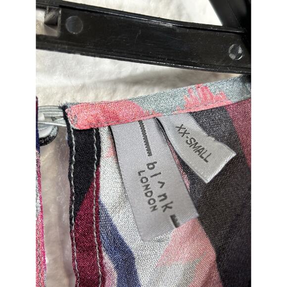 Anthropologie Blank London Miranda Peasant Blouse XXS Multicolor Striped Viscose - Picture 3 of 9